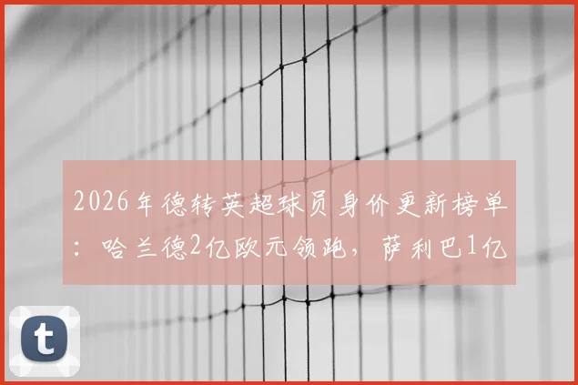 2026年德转英超球员身价更新榜单:哈兰德2亿欧元领跑,萨利巴1亿成最大黑马,附详细身价涨幅解析
